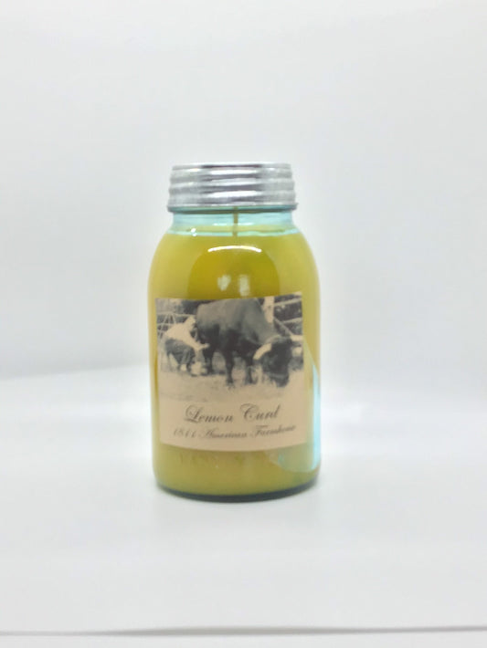 Lemon Curd  Highly Scented Candle/Ball Jar 32oz/Paraffin Wax/Farmhouse Candle/Hand Poured Candle/Country-Primitive Candle
