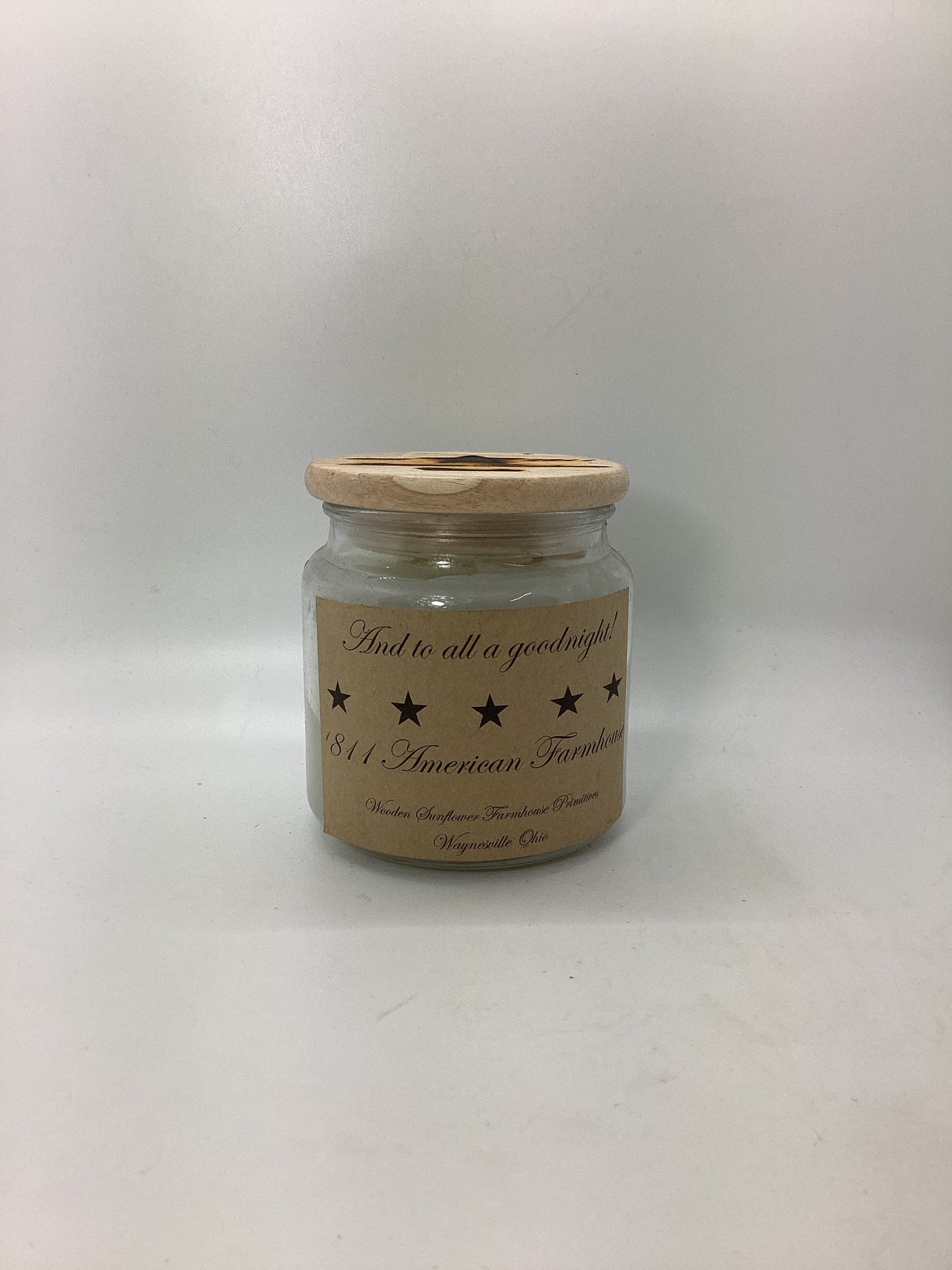 And to all a goodnight! Highly Scented Candle/Apothecary Jar 18oz/Paraffin Wax/Farmhouse Candle/HandPoured Candle/Country Primitive Candle/
