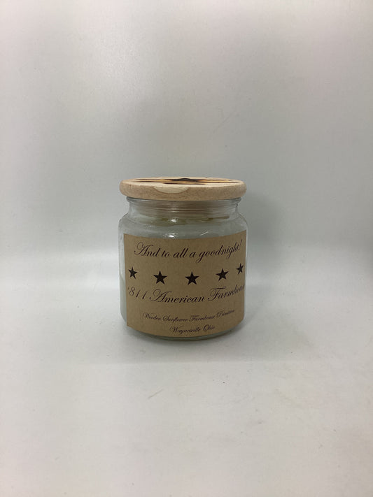 And to all a goodnight! Highly Scented Candle/Apothecary Jar 18oz/Paraffin Wax/Farmhouse Candle/HandPoured Candle/Country Primitive Candle/