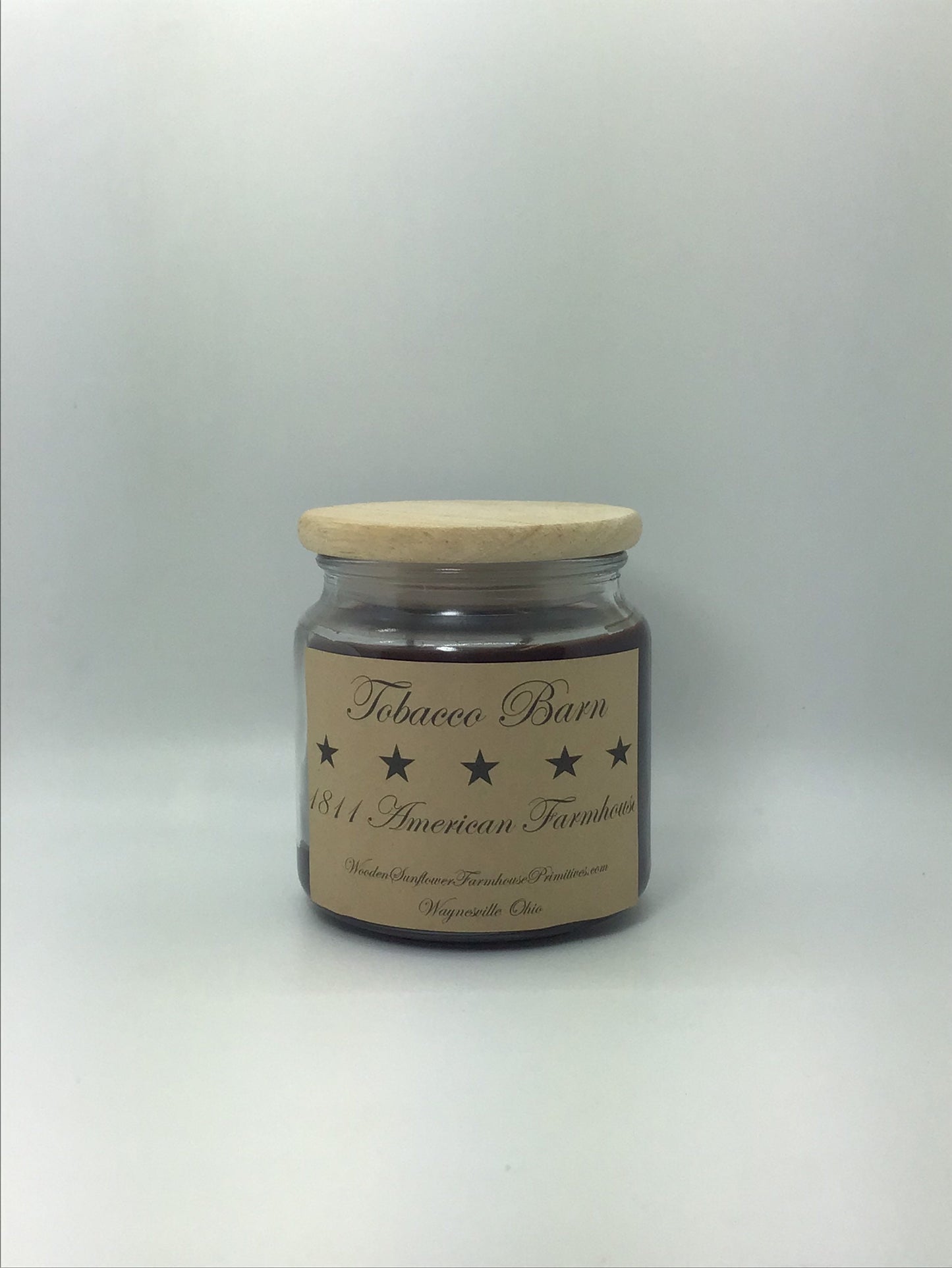 Tobacco Barn Highly Scented Candle/Apothecary Jar 18 oz/Paraffin Wax/Farmhouse Candle/Hand Poured Candle/Country-Primitive Candle