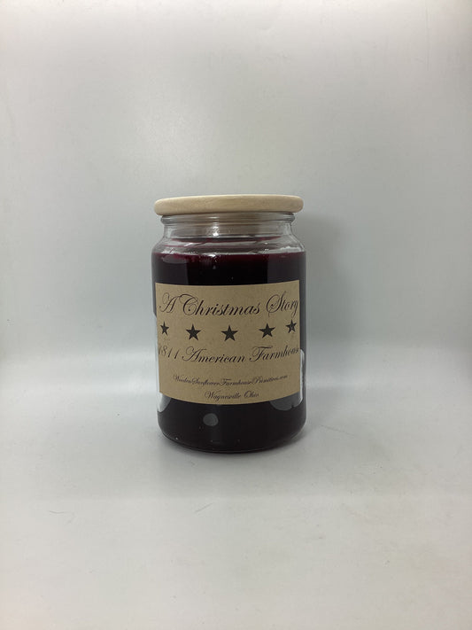A Christmas Story Highly Scented Candle/Apothecary Jar 26 oz/Paraffin Wax/Farmhouse Candle/Hand Poured Candle/Country Primitive Candle