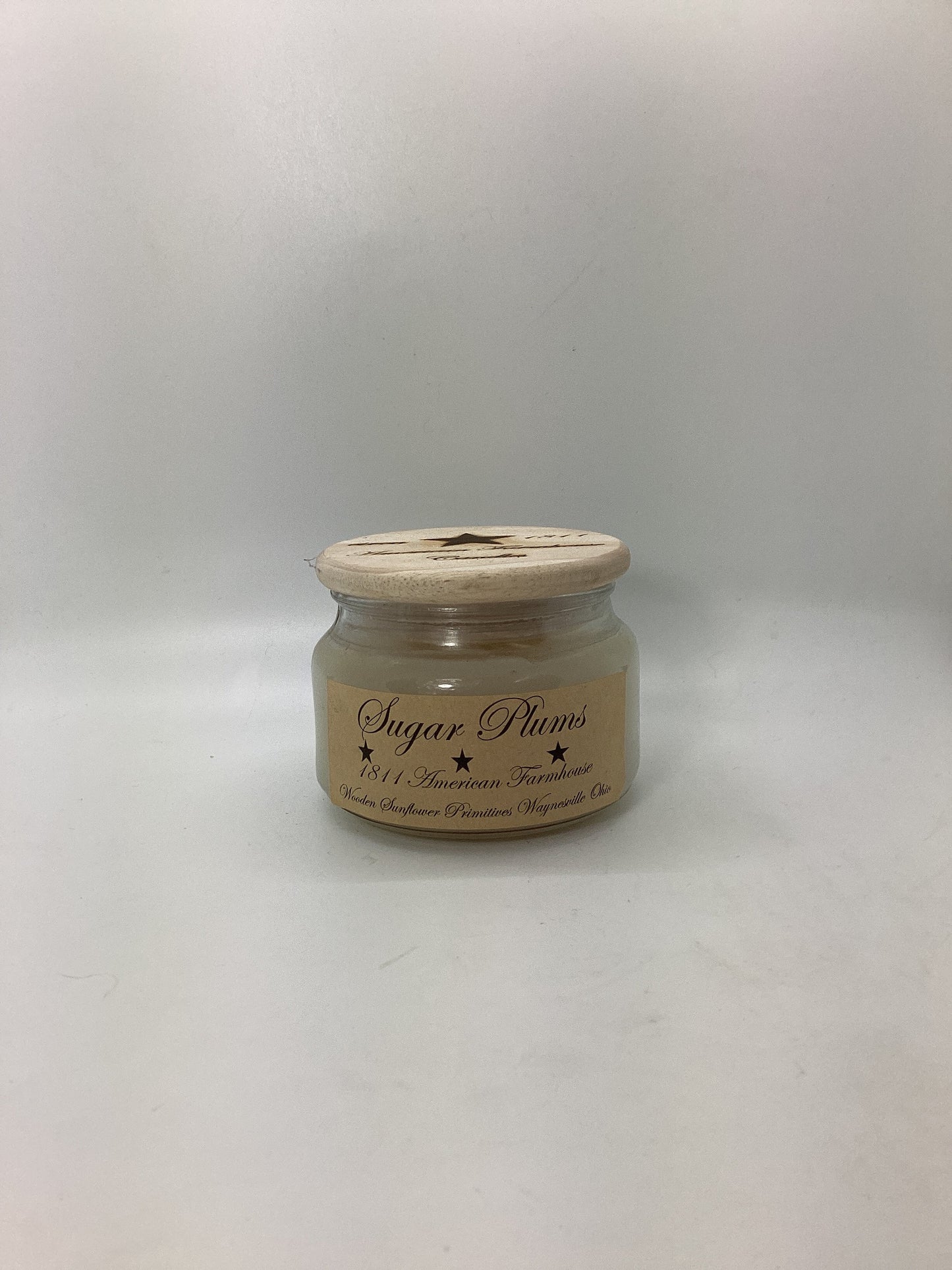 Sugar Plums Highly Scented Candle/Apothecary Jar 10 oz/Paraffin Wax/Farmhouse Candle/Hand Poured Candle/Country-Primitive Candle