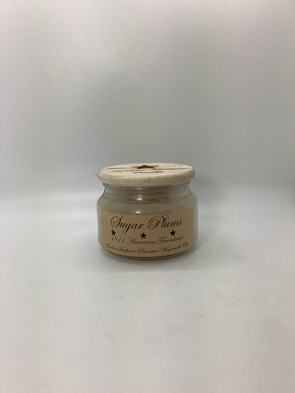Sugar Plums Highly Scented Candle/Apothecary Jar 10 oz/Paraffin Wax/Farmhouse Candle/Hand Poured Candle/Country-Primitive Candle