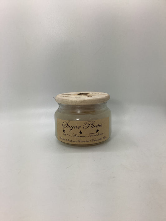 Sugar Plums Highly Scented Candle/Apothecary Jar 10 oz/Paraffin Wax/Farmhouse Candle/Hand Poured Candle/Country-Primitive Candle