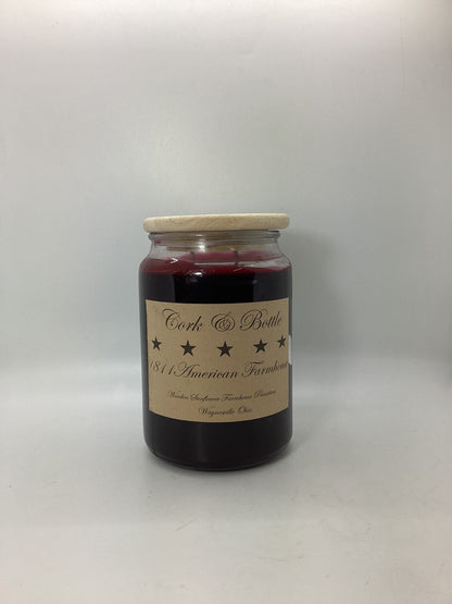 Cork & Bottle Highly Scented Candle/Apothecary Jar 26oz/Paraffin Wax/Farmhouse Candle/HandPoured Candle/Country Primitive Candle/