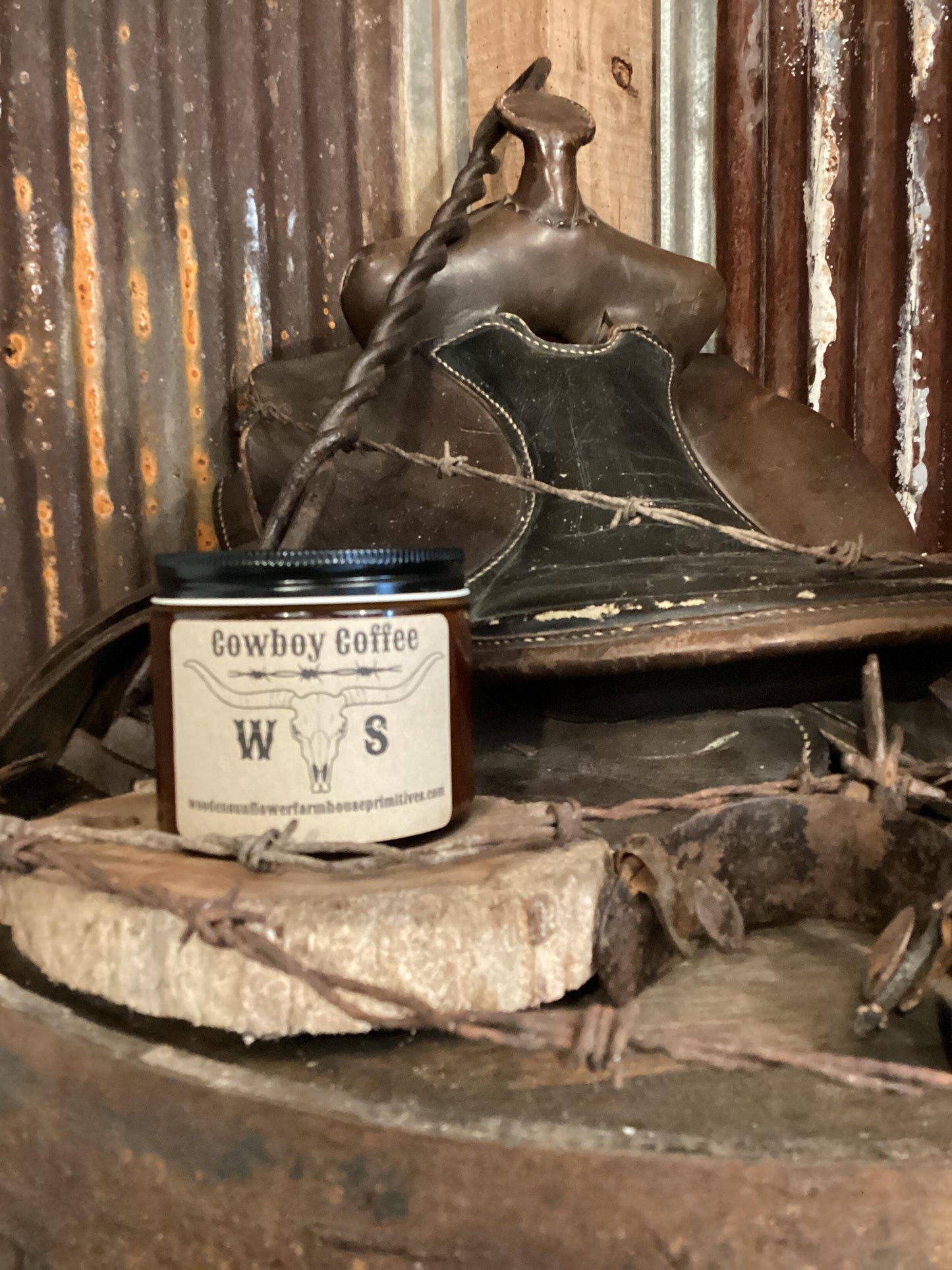 Cowboy Coffee/fresh coffee/Soy Candle/Western Home Decor/Cowboy Candle/Western Candle
