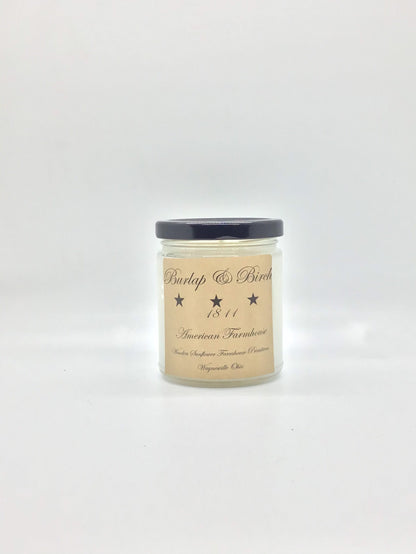 Burlap & Birch Highly Scented Candle/Jelly Jar/9oz/Paraffin Wax/Farmhouse Candle/Hand Poured Candle/Country-Primitive Candle