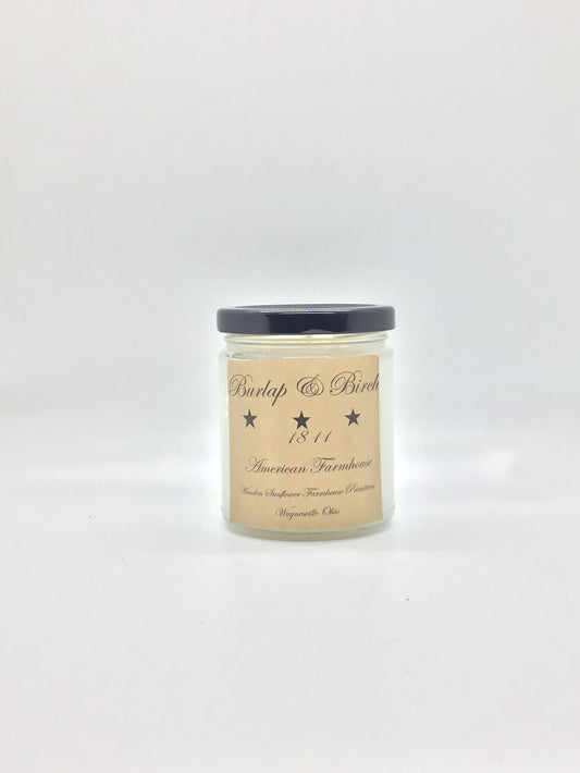 Burlap & Birch Highly Scented Candle/Jelly Jar/9oz/Paraffin Wax/Farmhouse Candle/Hand Poured Candle/Country-Primitive Candle
