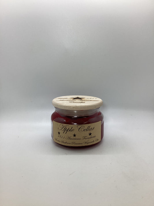 Apple Cellar Highly Scented Candle/Apothecary Jar 10 oz/Paraffin Wax/Farmhouse Candle/Hand Poured Candle/Country-Primitive Candle