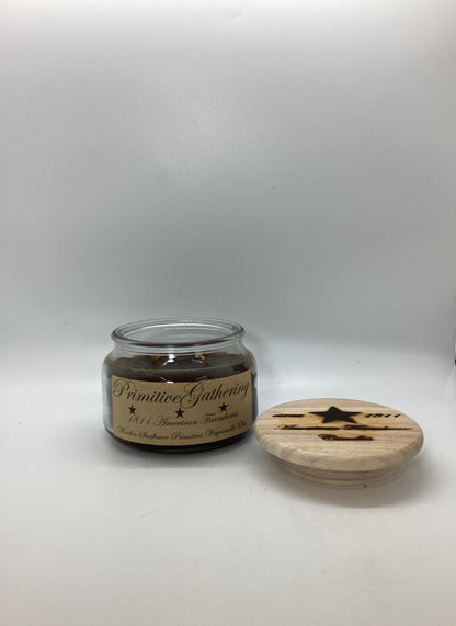 Primitive Gathering Highly Scented Candle/Apothecary Jar 10oz/Paraffin Wax/Farmhouse Candle/HandPoured Candle/Country Primitive Candle/