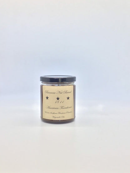 Banana Nut Bread Highly Scented Candle/Jelly Jar 9oz/Paraffin Wax/Farmhouse Candle/Hand Poured Candle/Country-Primitive Candle