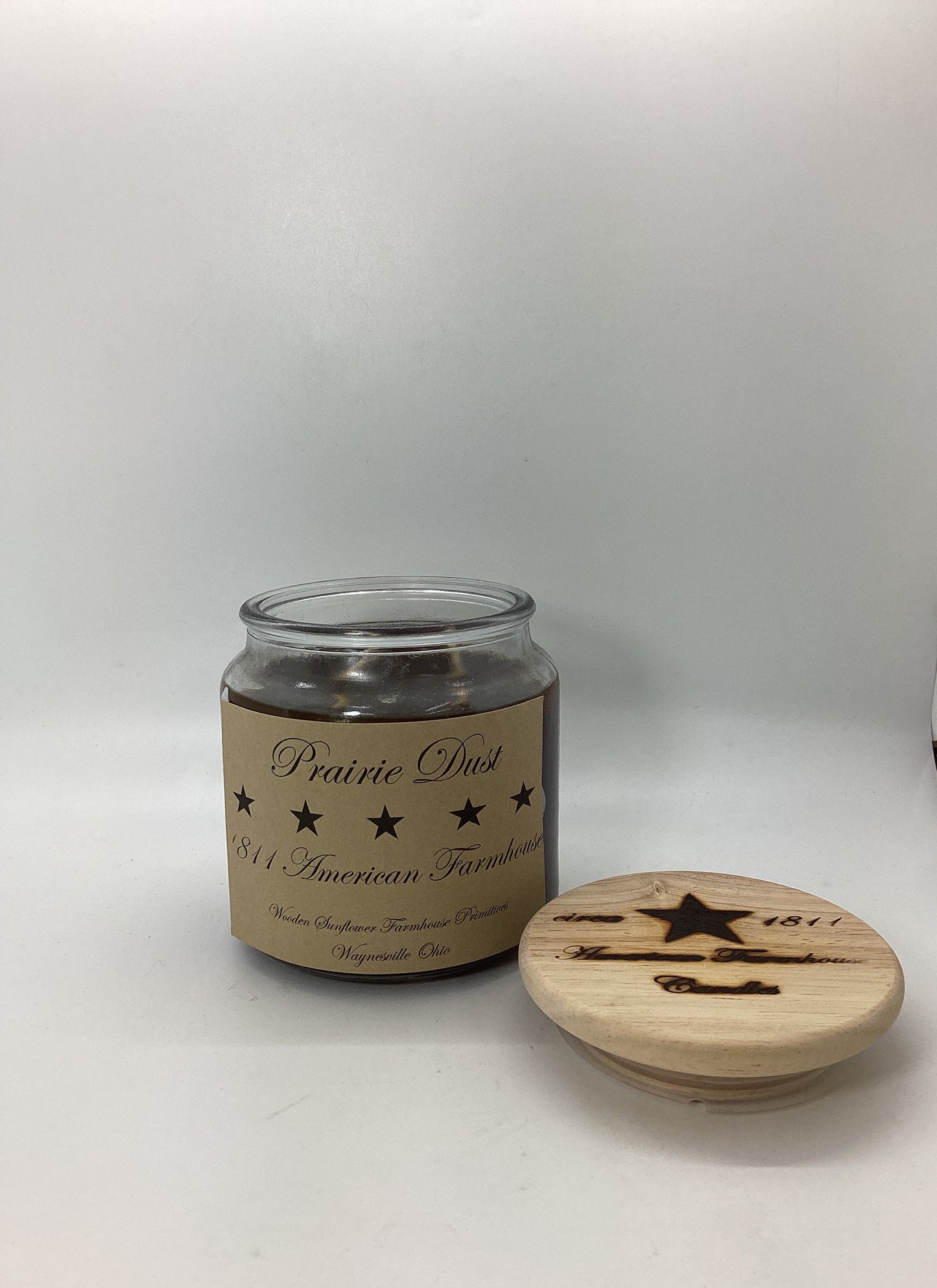 Prairie Dust Highly Scented Candle/Apothecary Jar 18oz/Paraffin Wax/Farmhouse Candle/Hand Poured Candle/Country-Primitive Candle