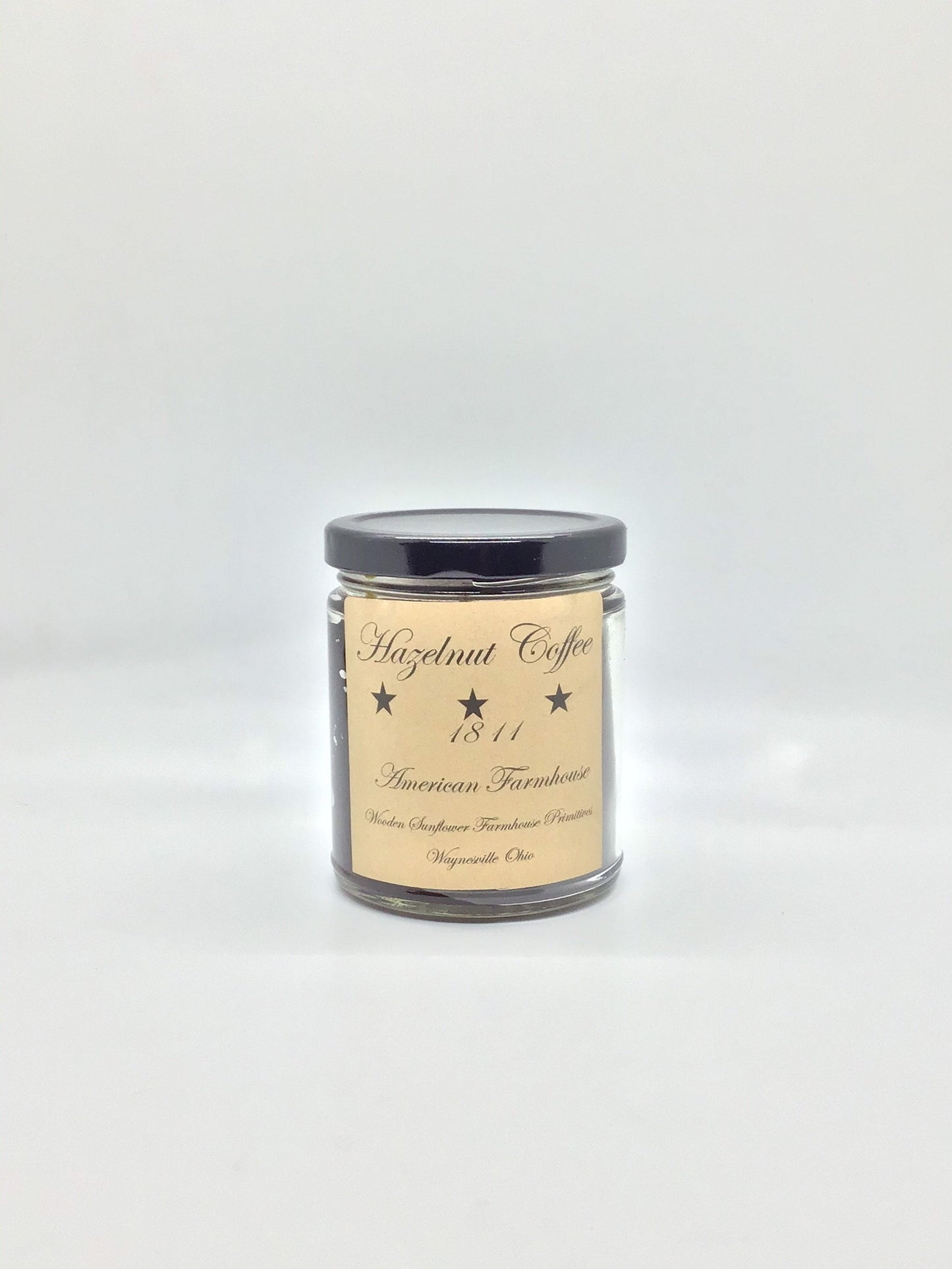 Hazelnut Coffee Highly Scented Candle/ Jelly Jar 9oz/Paraffin Wax/Farmhouse Candle/Hand poured Candle/ Country-Primitive Candle