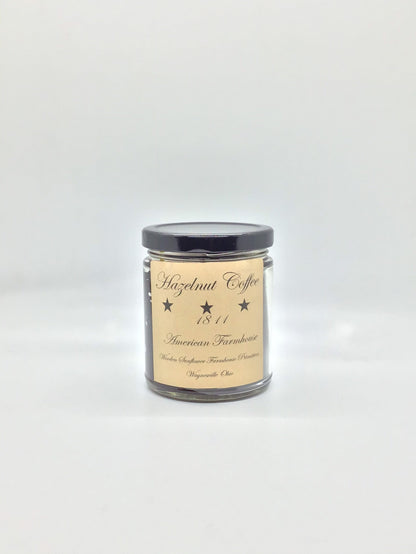 Hazelnut Coffee Highly Scented Candle/ Jelly Jar 9oz/Paraffin Wax/Farmhouse Candle/Hand poured Candle/ Country-Primitive Candle