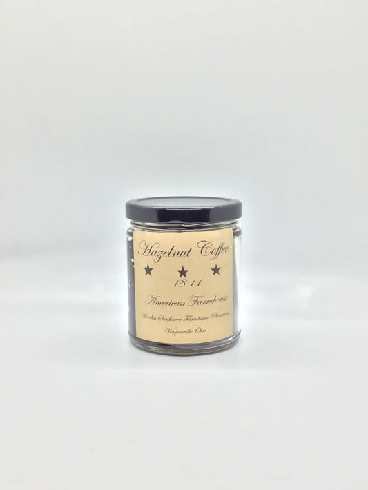 Hazelnut Coffee Highly Scented Candle/ Jelly Jar 9oz/Paraffin Wax/Farmhouse Candle/Hand poured Candle/ Country-Primitive Candle