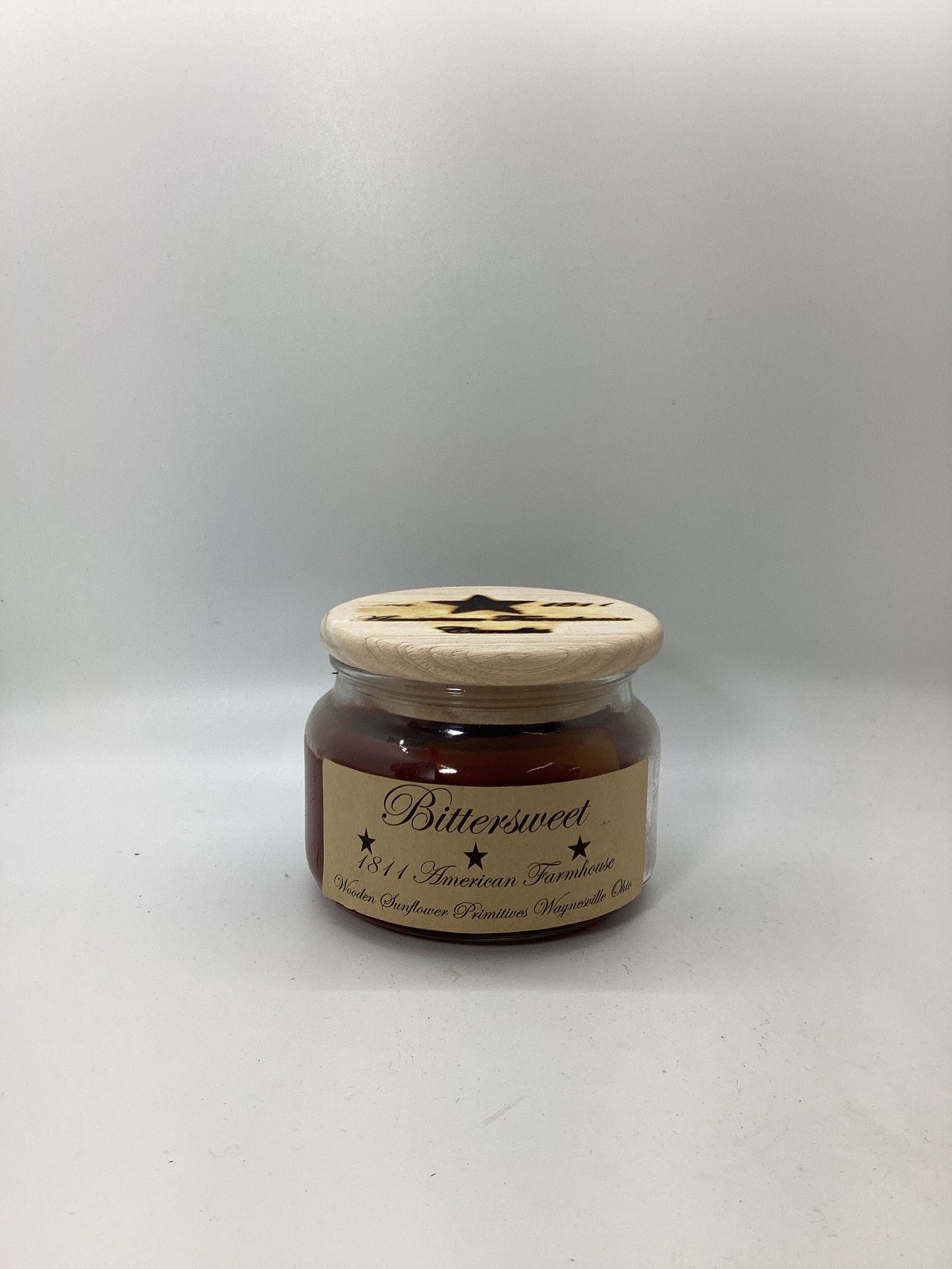 Bittersweet Highly Scented Candle/Apothecary Jar 10 oz/Paraffin Wax/Farmhouse Candle/Hand Poured Candle/Country-Primitive Candle