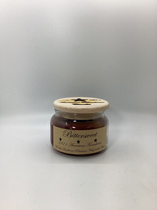 Bittersweet Highly Scented Candle/Apothecary Jar 10 oz/Paraffin Wax/Farmhouse Candle/Hand Poured Candle/Country-Primitive Candle