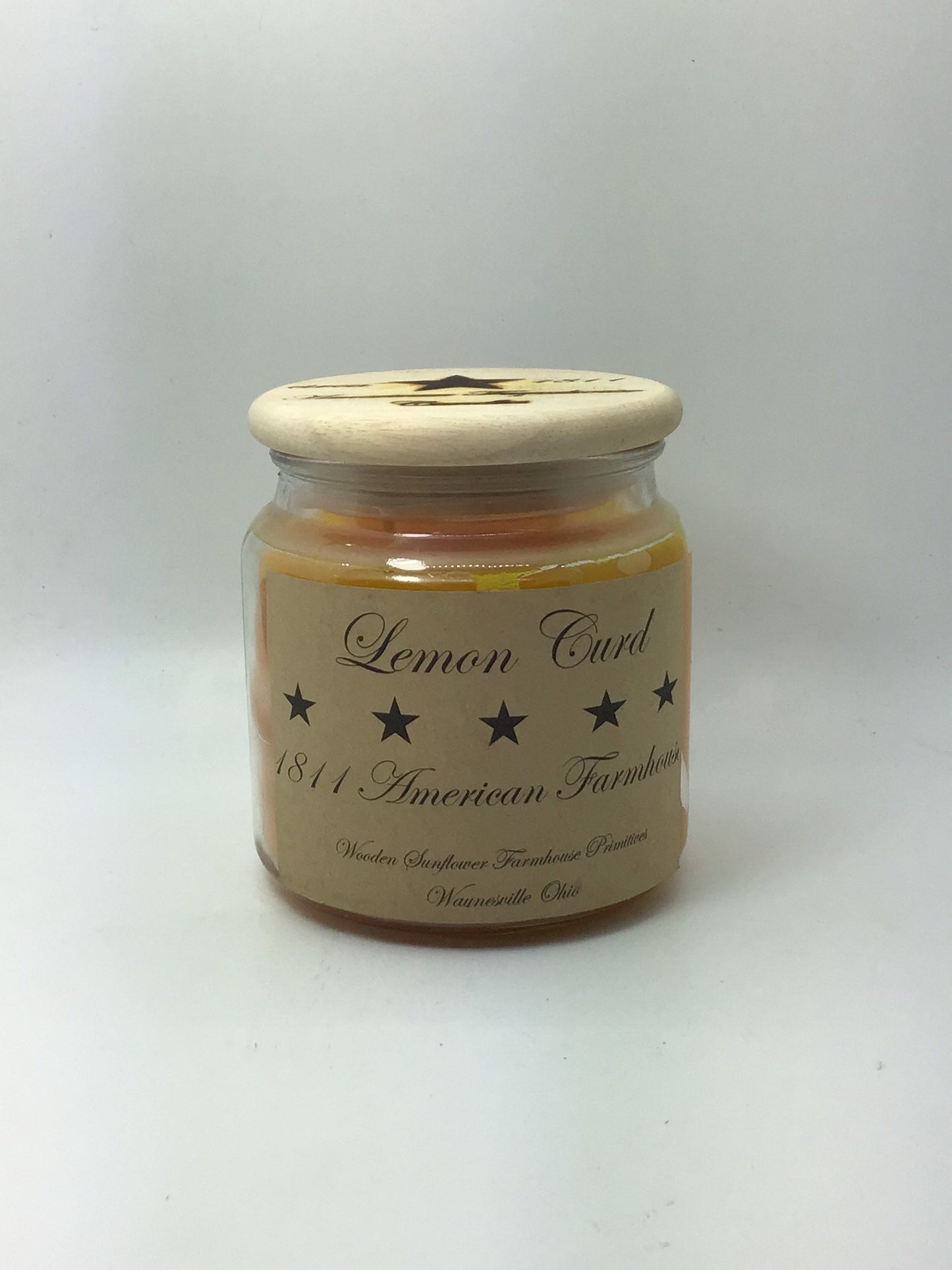 Lemon Curd Highly Scented Candle/Apothecary Jar 18 oz/Paraffin Wax/Farmhouse Candle/Hand Poured Candle/Country-Primitive Candle