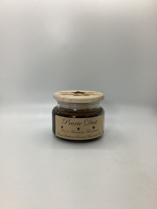 Prairie Dust Highly Scented Candle/Apothecary Jar 10 oz/Paraffin Wax/Farmhouse Candle/Hand Poured Candle/Country Primitive Candle