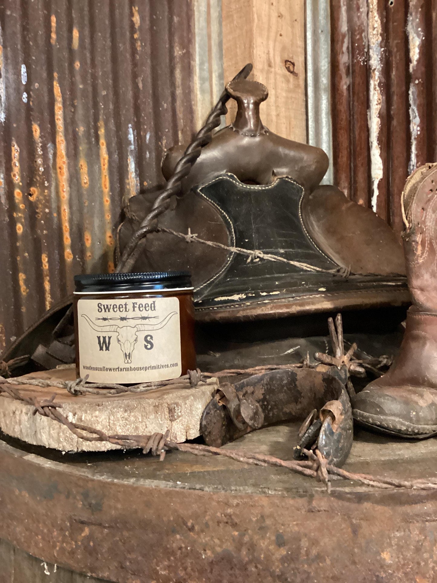 Sweet Feed/Pumpkin Spice Buttercream/Soy Candle/Western Home Decor/Cowboy Candle/Western Candle