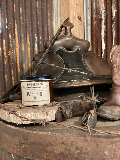 Sweet Feed/Pumpkin Spice Buttercream/Soy Candle/Western Home Decor/Cowboy Candle/Western Candle