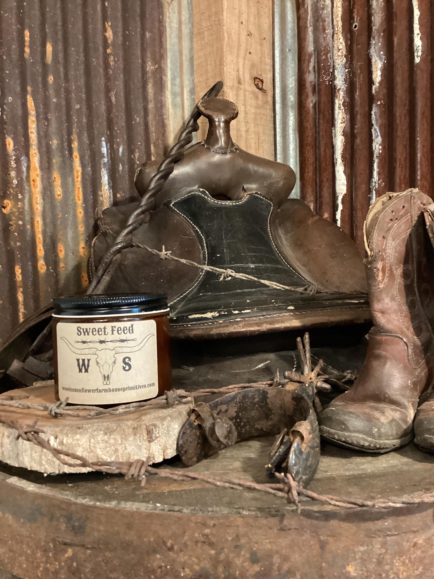 Sweet Feed/Pumpkin Spice Buttercream/Soy Candle/Western Home Decor/Cowboy Candle/Western Candle