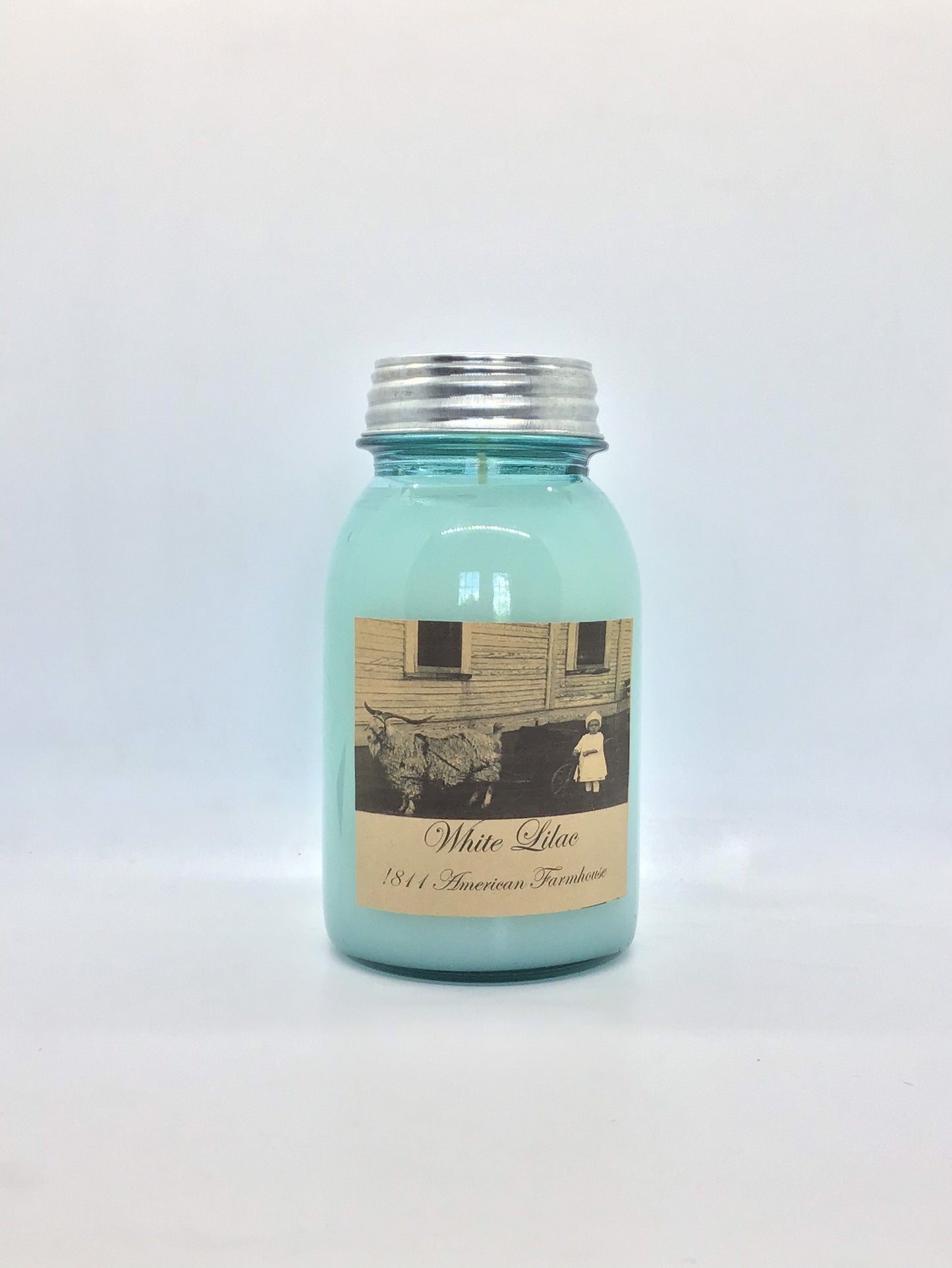White Lilac Highly Scented Candle/ Ball Jar 32 oz/Paraffin Wax/Farmhouse Candle/Hand Poured Candle/Country-Primitive Candle