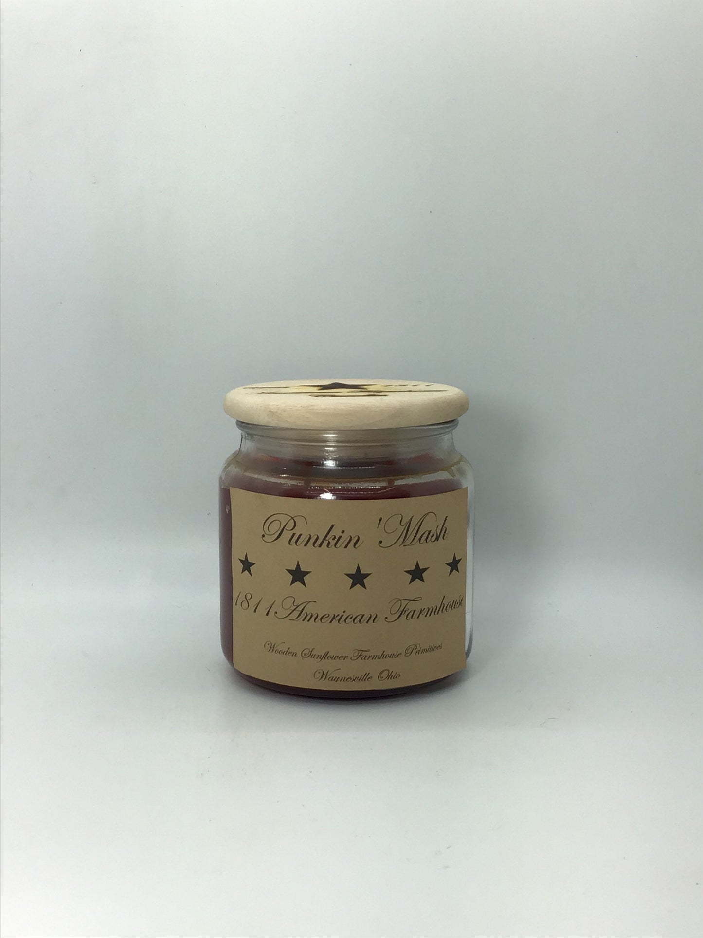 Punkin Mash Highly Fragrant Candle/Apothecary Jar 18oz/Paraffin Wax/Hand Poured Candle/Farmhouse Candle/Country-Primitive Candle