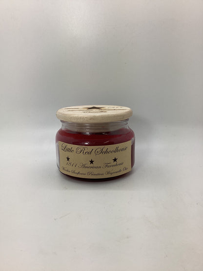 Little Red Schoolhouse/Highly Scented Candle/Apothecary Jar 10oz/Paraffin Wax/Farmhouse Candle/Hand Poured Candle/Red Currant