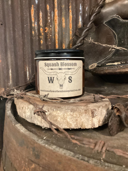 Squash Blossom/Green Floral/Soy Candle/Western Home Decor/Cowboy Candle/Western Candle/