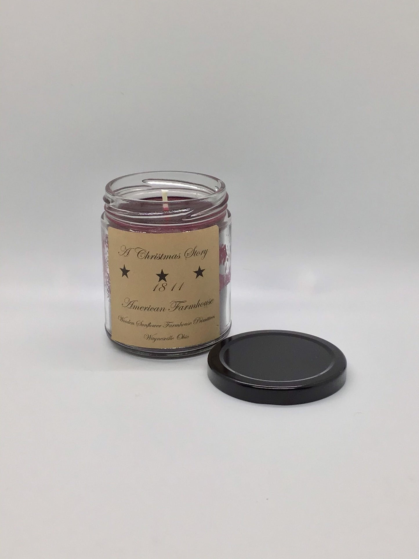 A Christmas Story Highly Scented Candle/Jelly Jar 9 oz/Paraffin Wax/Farmhouse Candle/Hand Poured Candle/Country Primitive Candle
