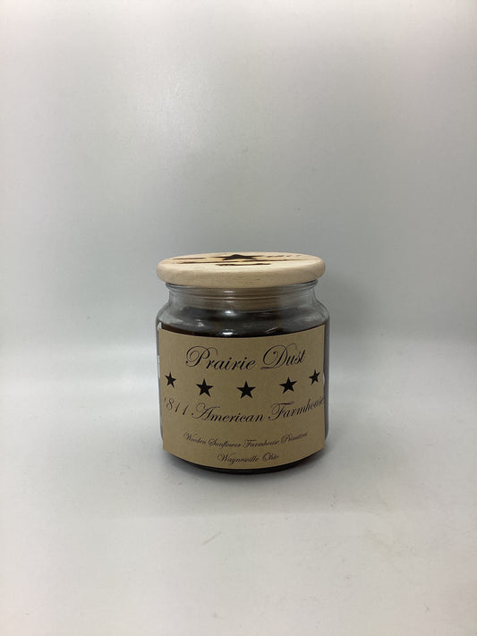 Prairie Dust Highly Scented Candle/Apothecary Jar 18oz/Paraffin Wax/Farmhouse Candle/Hand Poured Candle/Country-Primitive Candle